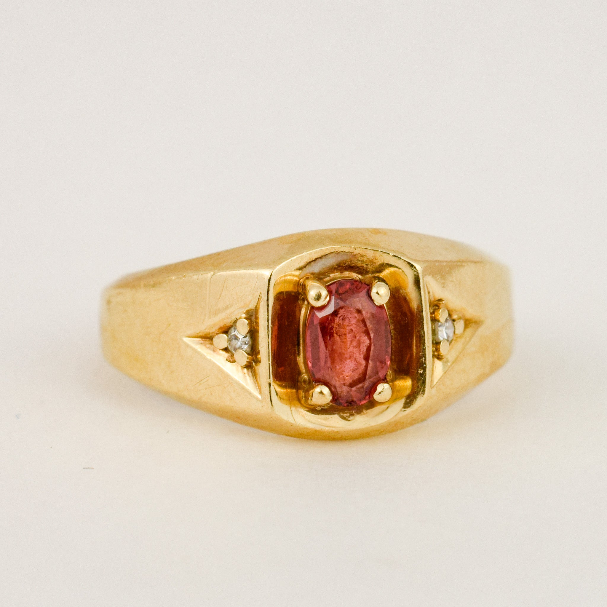 Garnet and Diamond Ring
