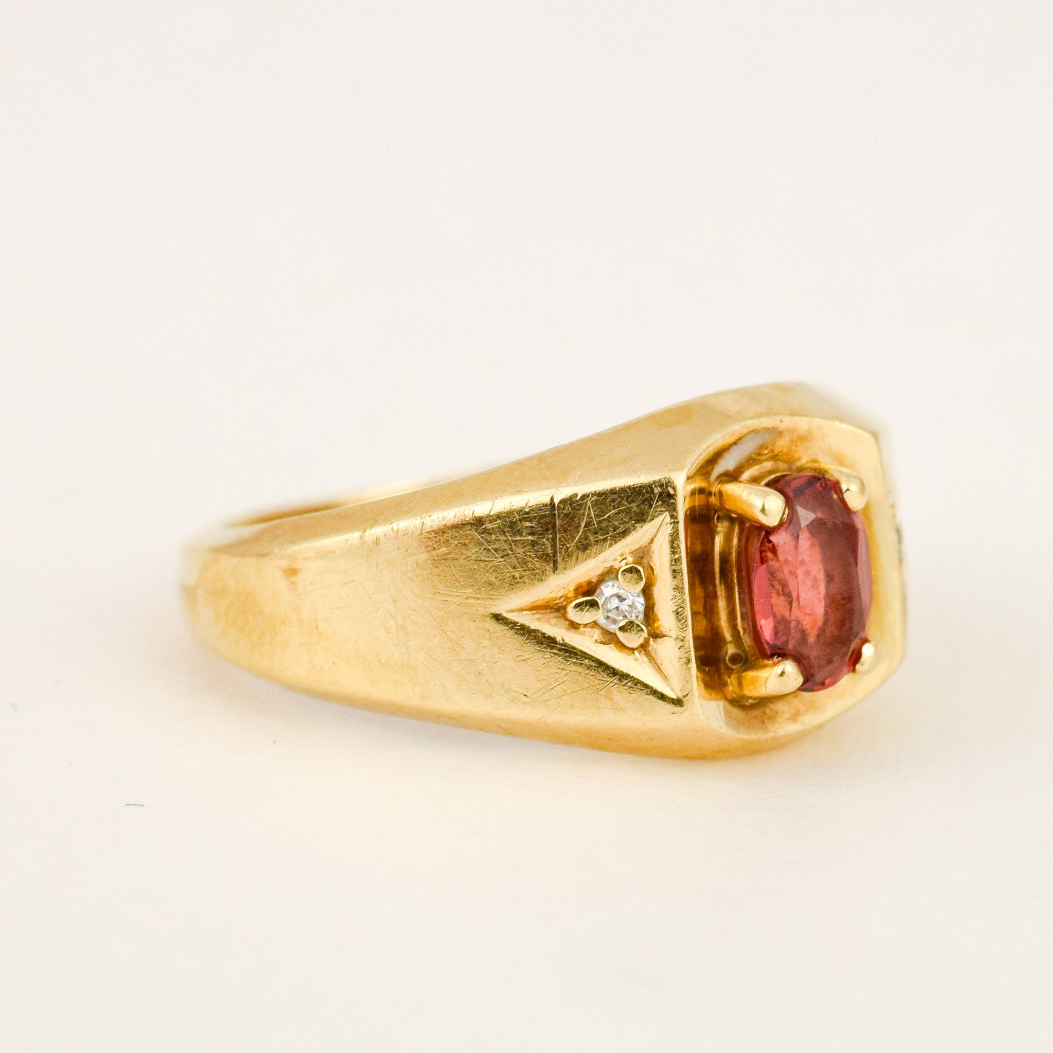 Garnet and Diamond Ring