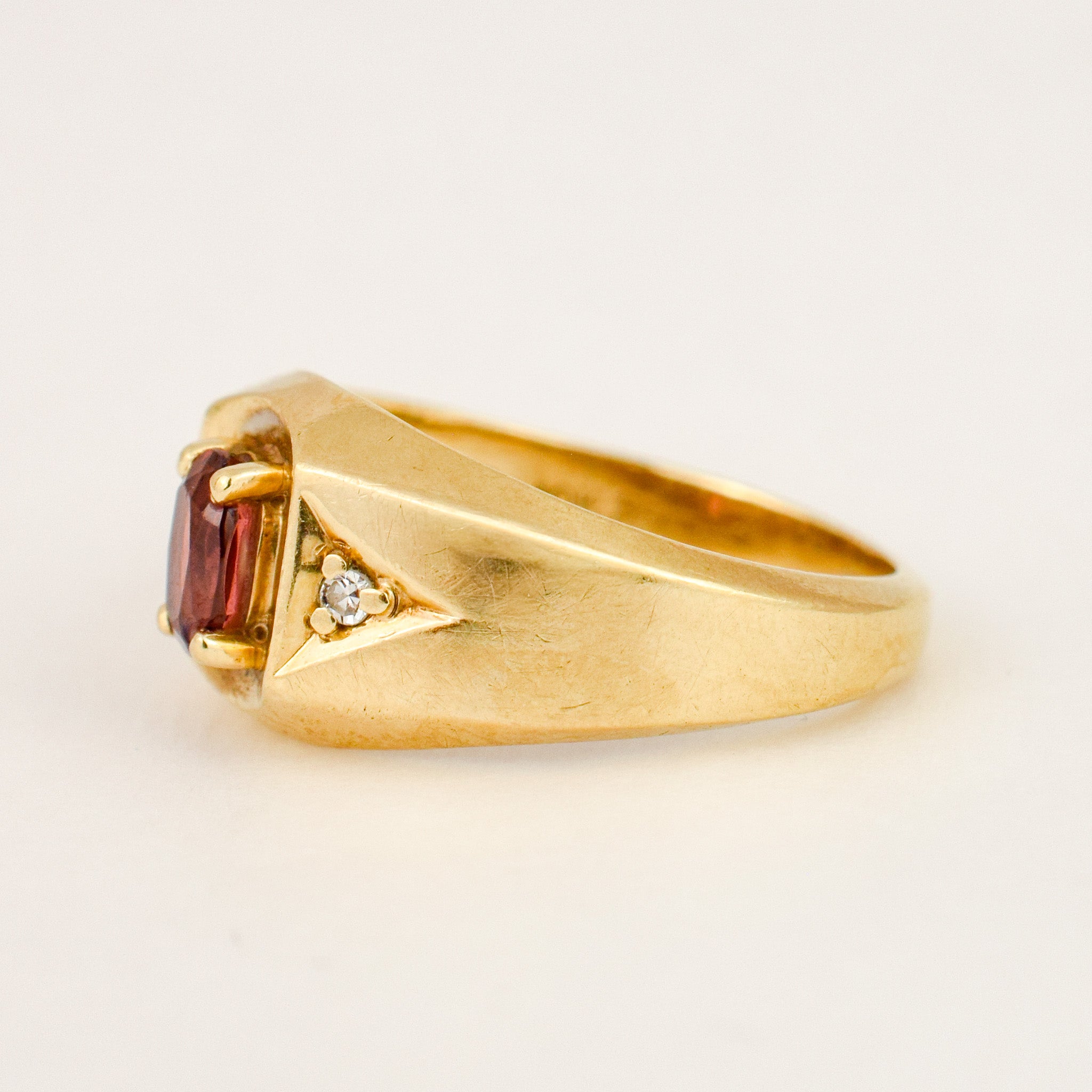 Garnet and Diamond Ring