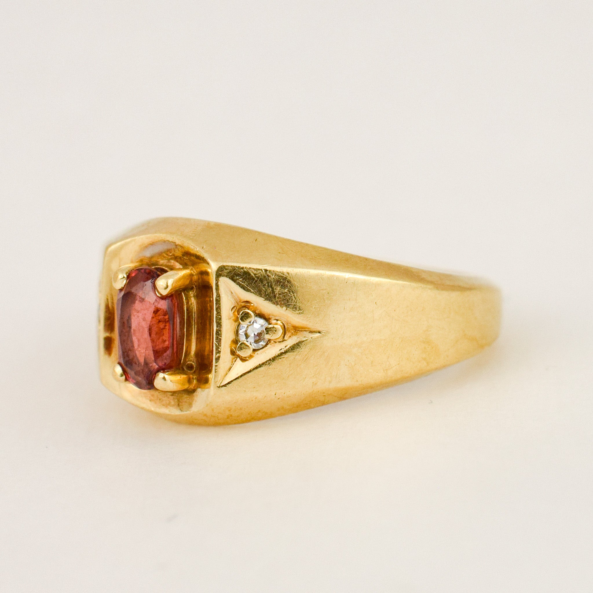 Garnet and Diamond Ring