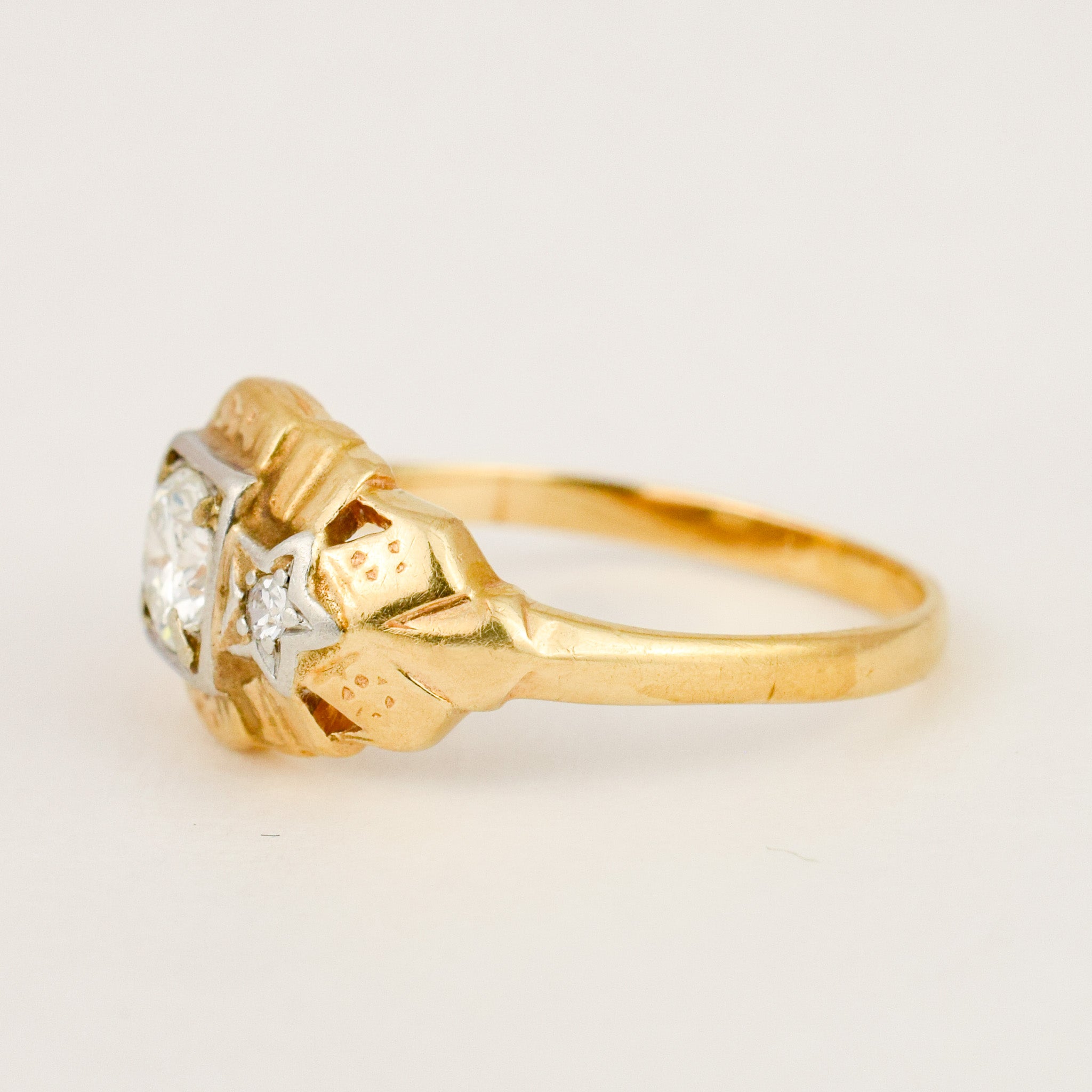 Diamond Star & Square Ring