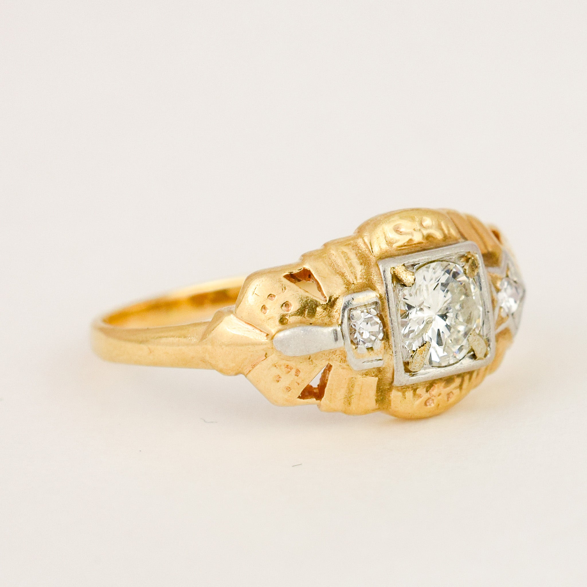 Diamond Star & Square Ring