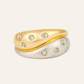 Two-Tone Diamond Bypass Ring