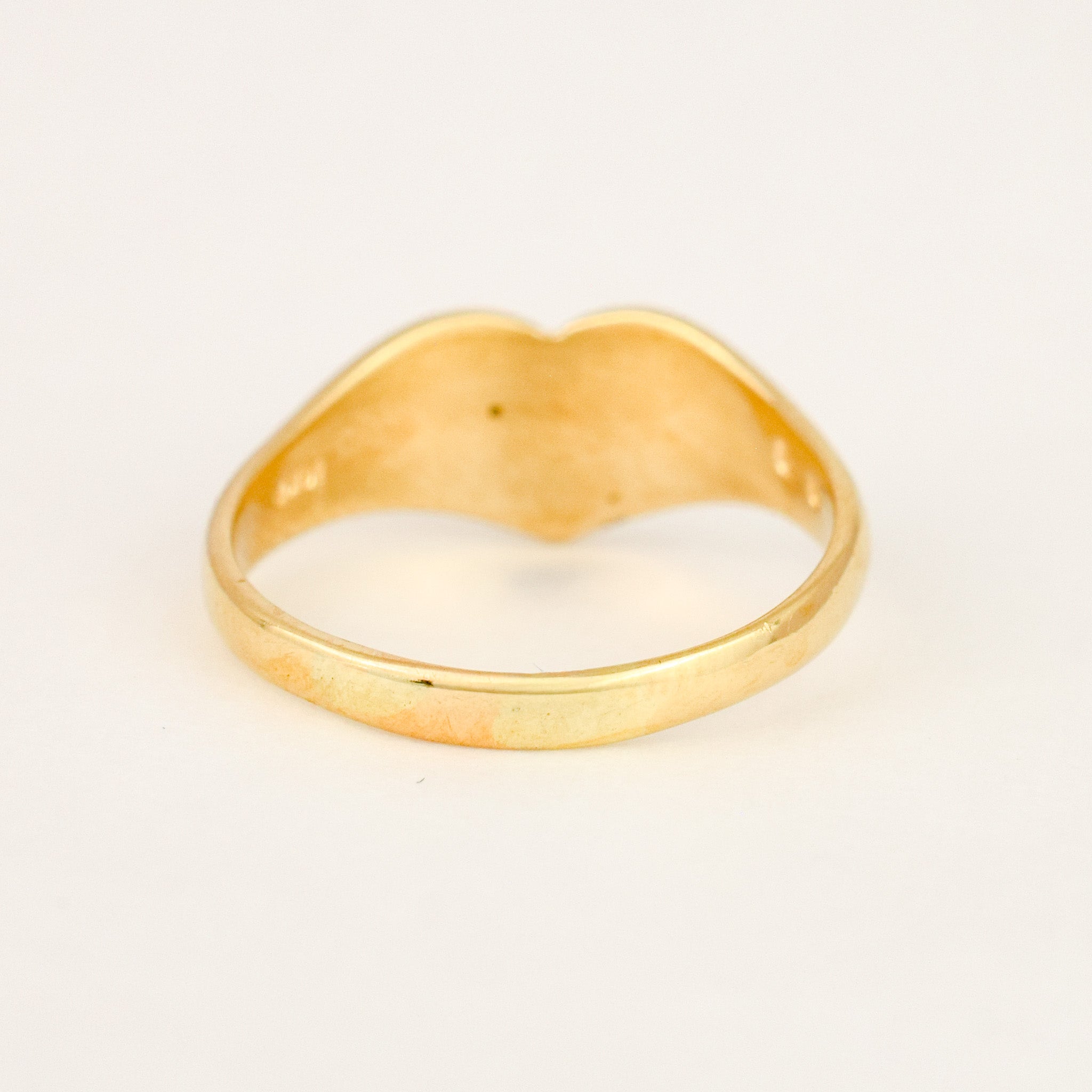'P' Heart Signet Ring