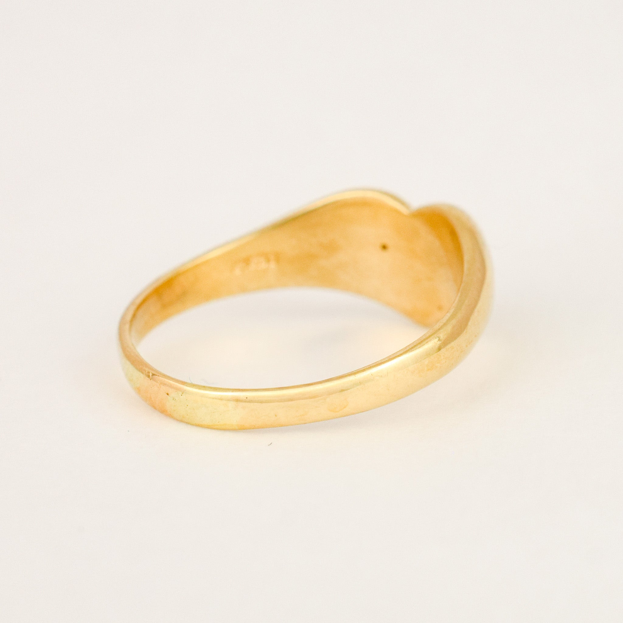 'P' Heart Signet Ring