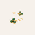 Chalcedony Drop Hoop Earrings