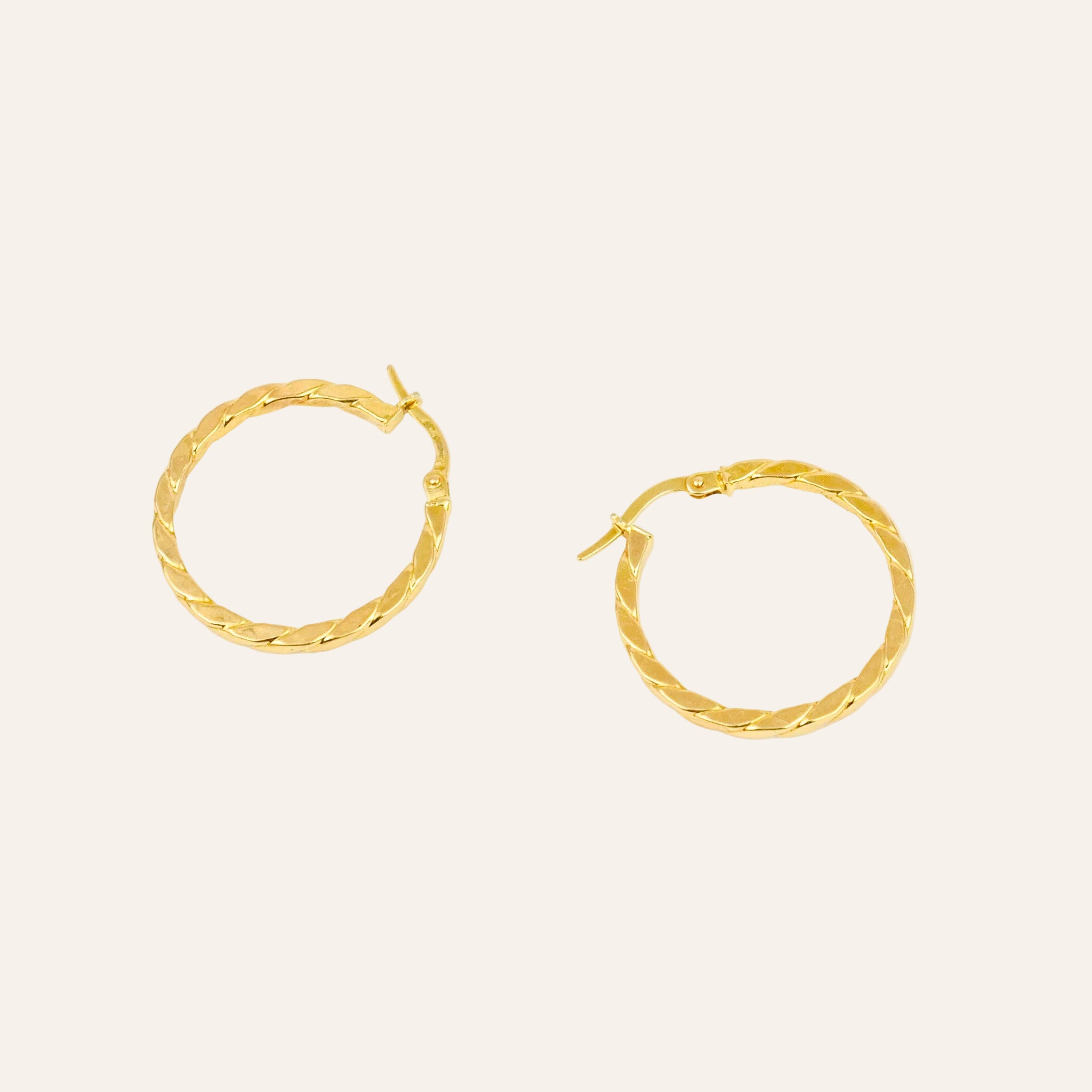 25.2mm Rope Hoop Earrings