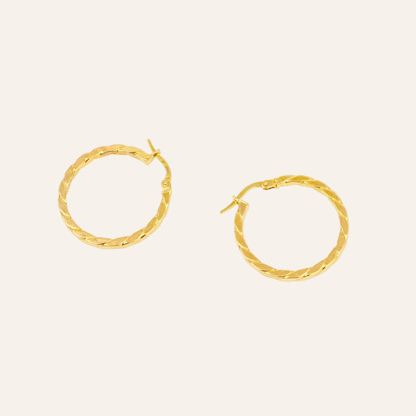 25.2mm Rope Hoop Earrings