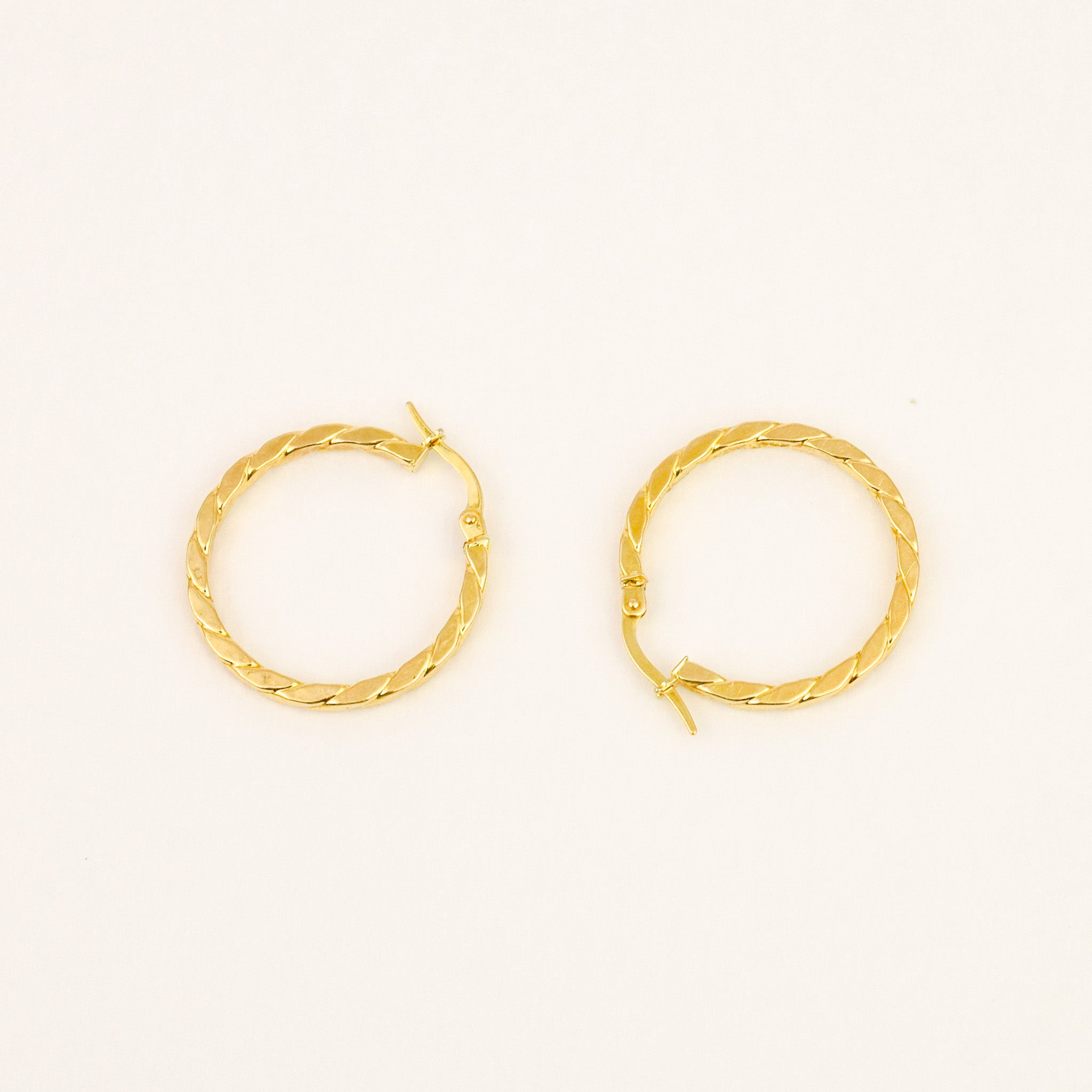 25.2mm Rope Hoop Earrings