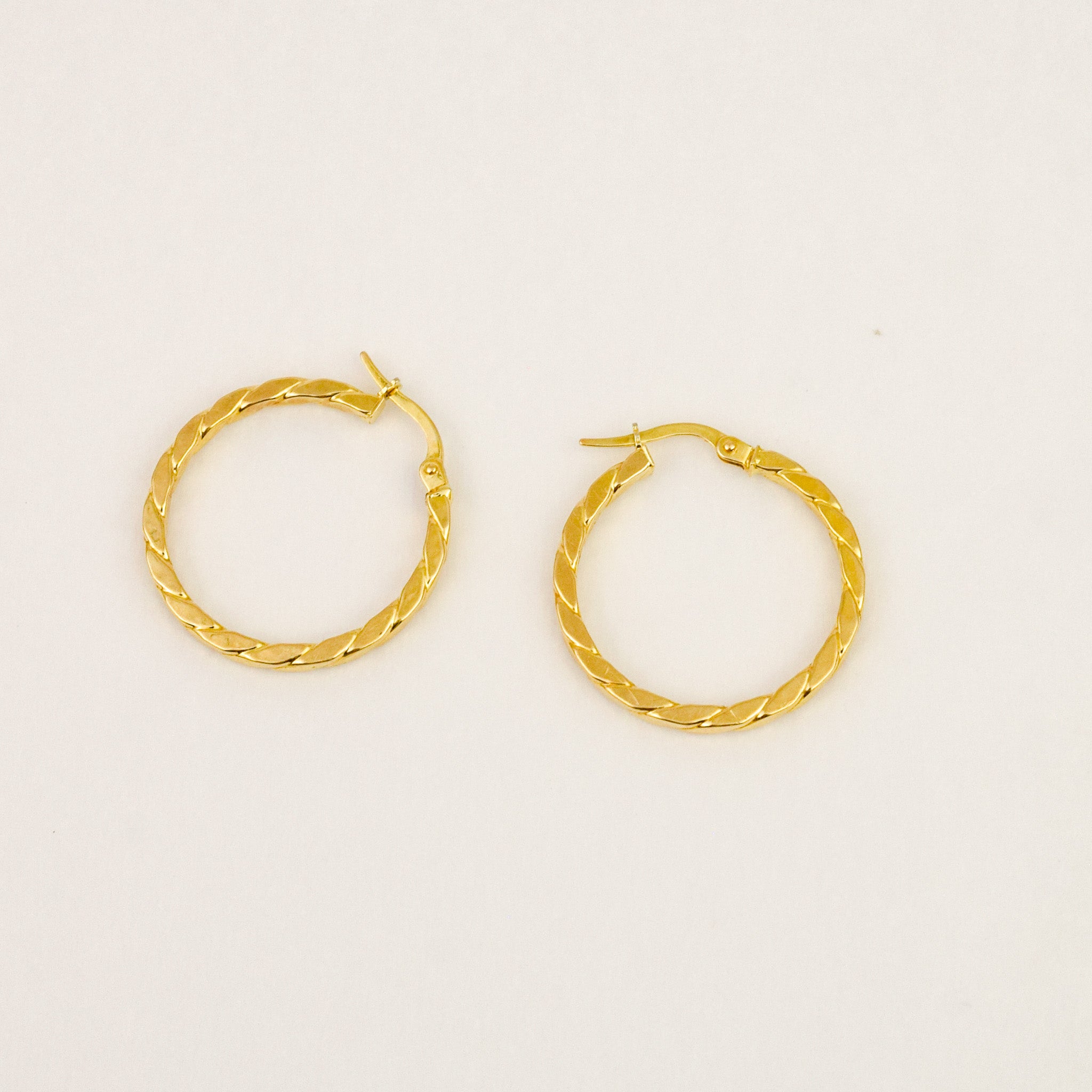 25.2mm Rope Hoop Earrings