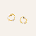19.2mm Two-Toned Twist Hoops