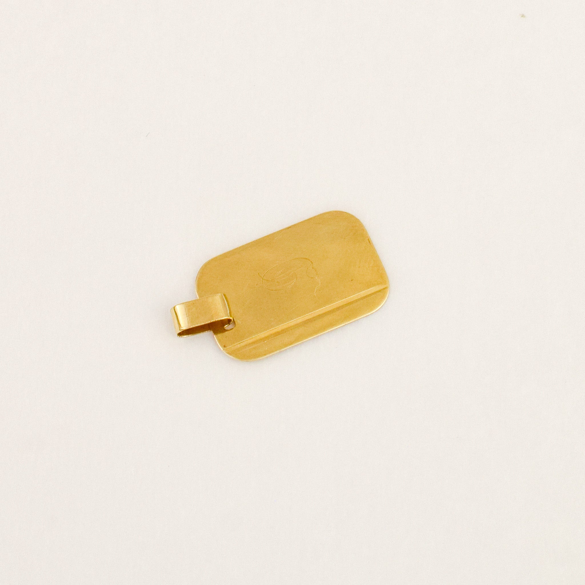 'D' Dog Tag Pendant