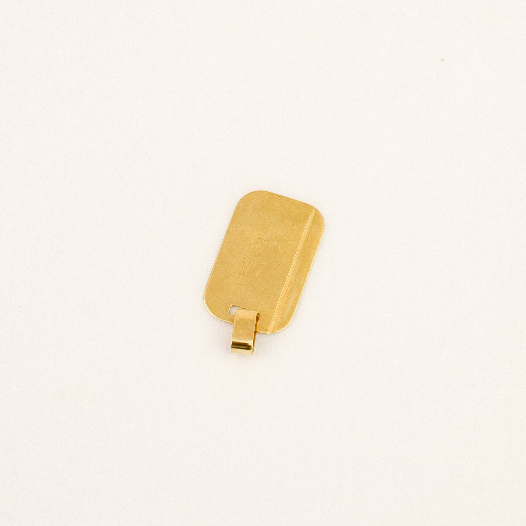 'D' Dog Tag Pendant