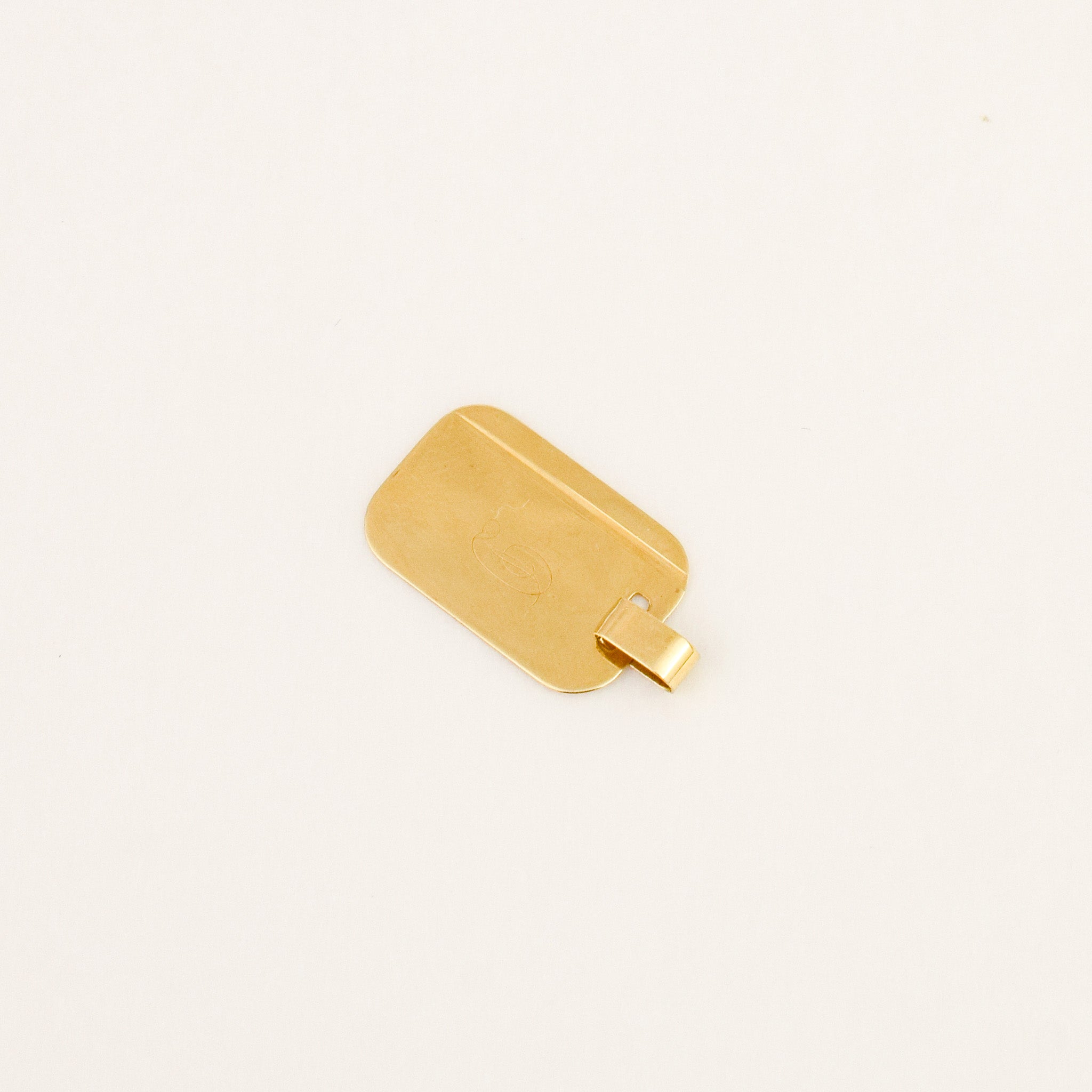 'D' Dog Tag Pendant