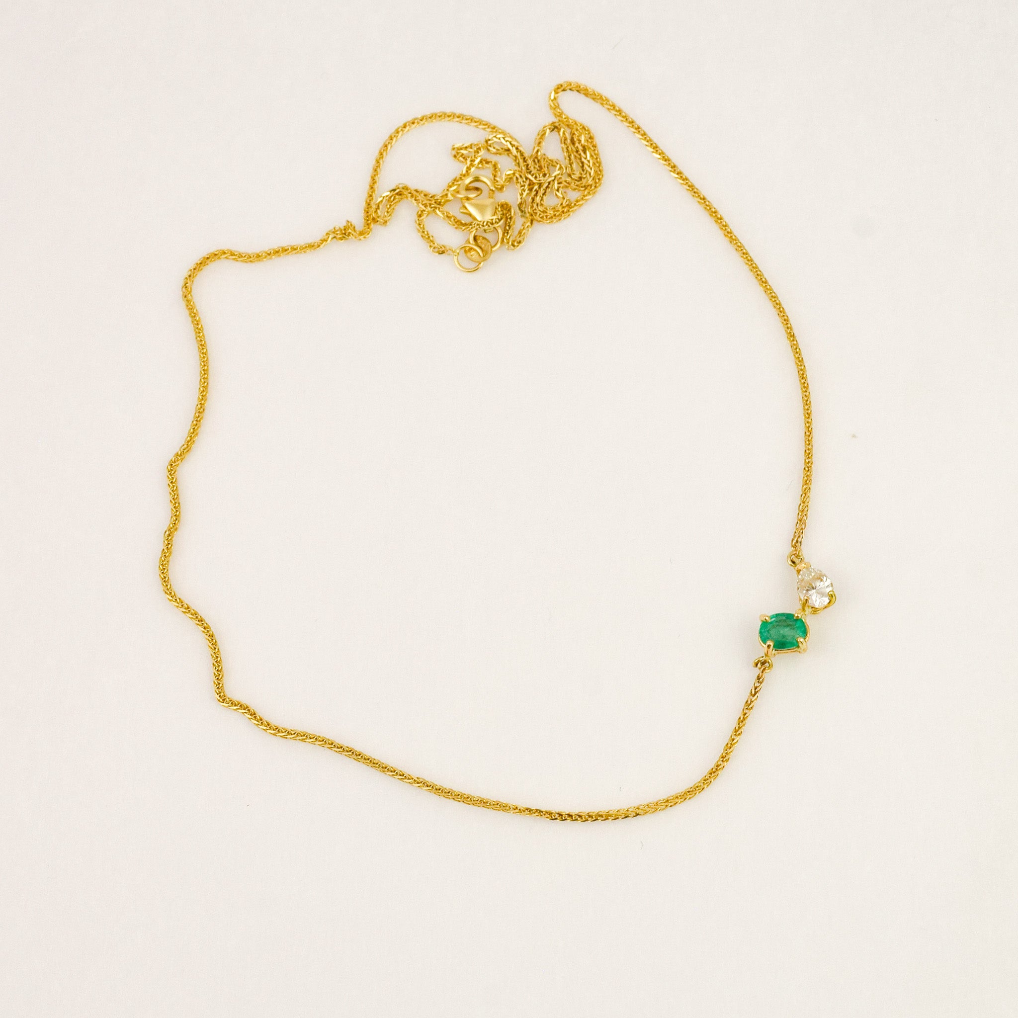 Emerald and Diamond Moi & Toi Conversion Necklace