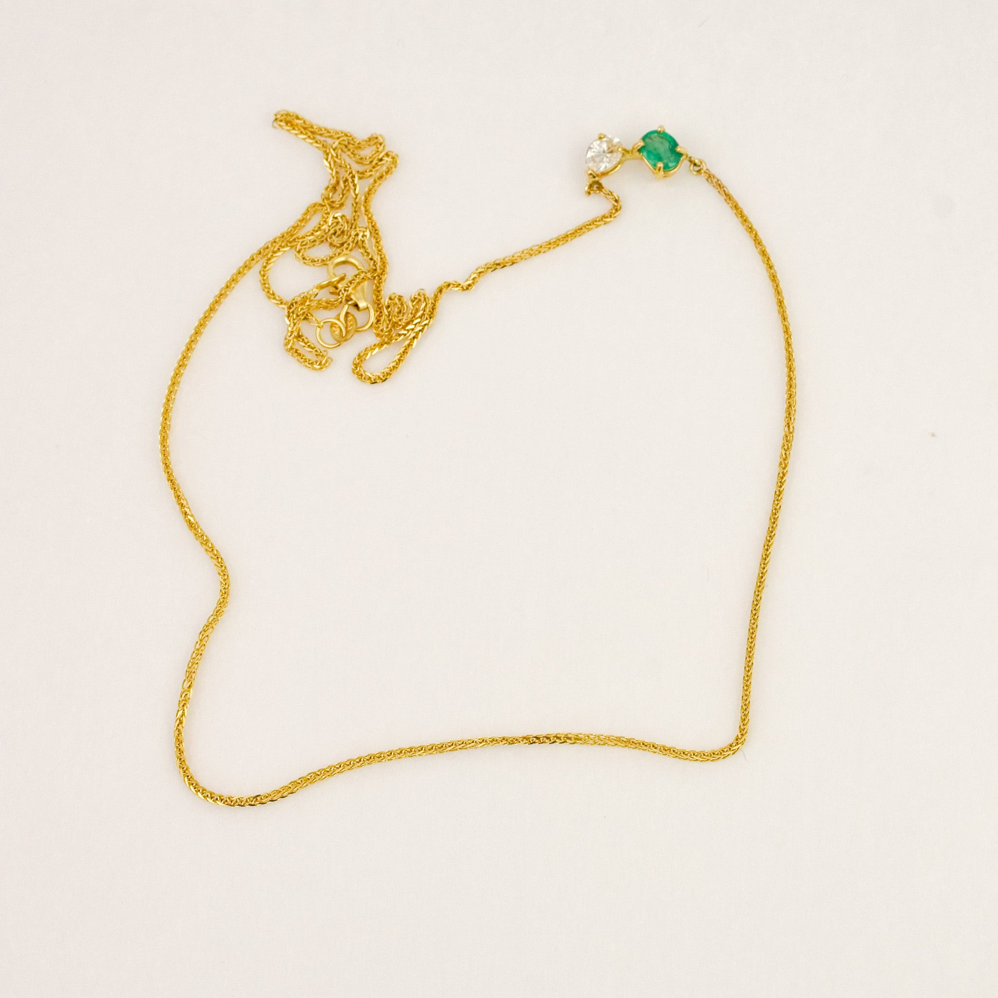 Emerald and Diamond Moi & Toi Conversion Necklace