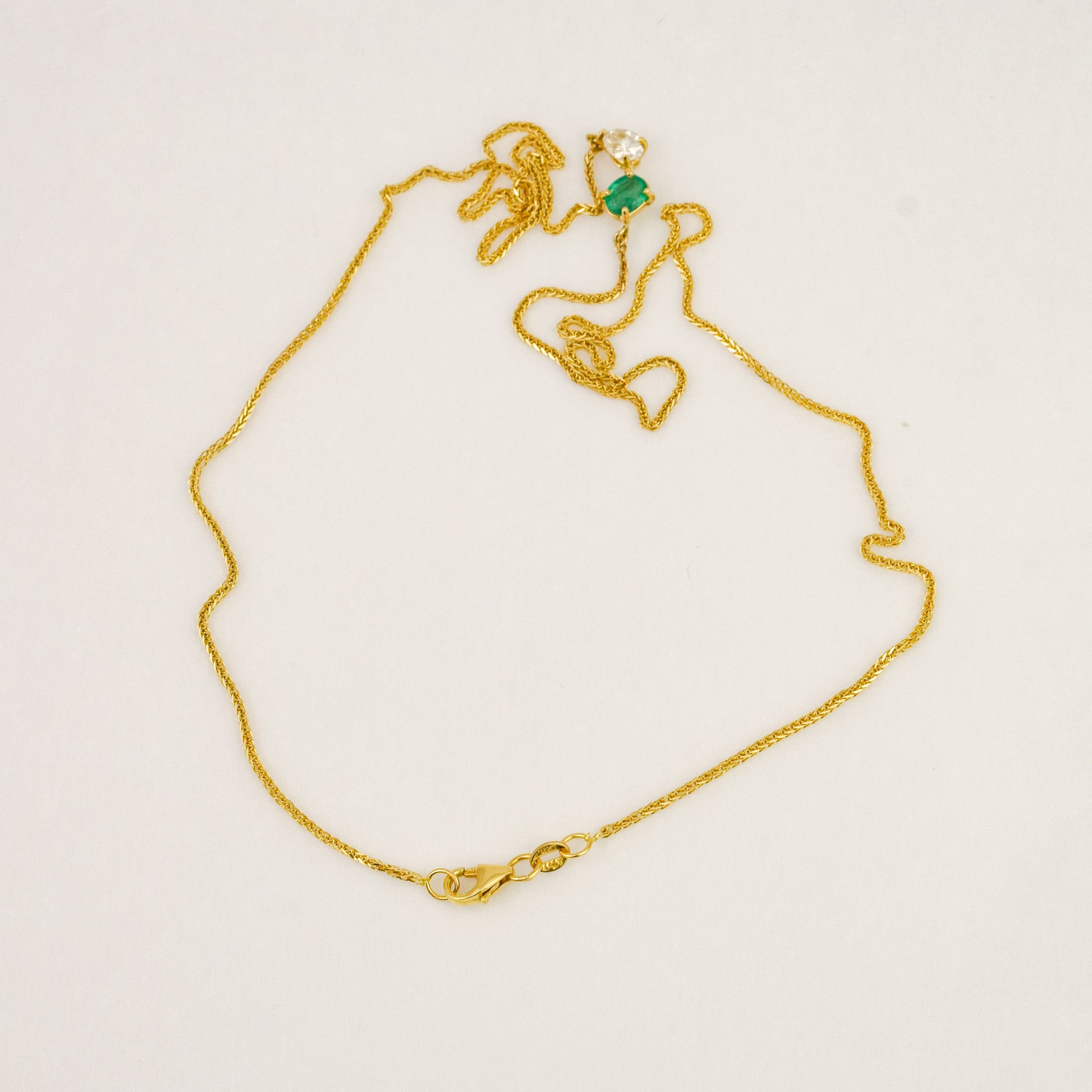 Emerald and Diamond Moi & Toi Conversion Necklace