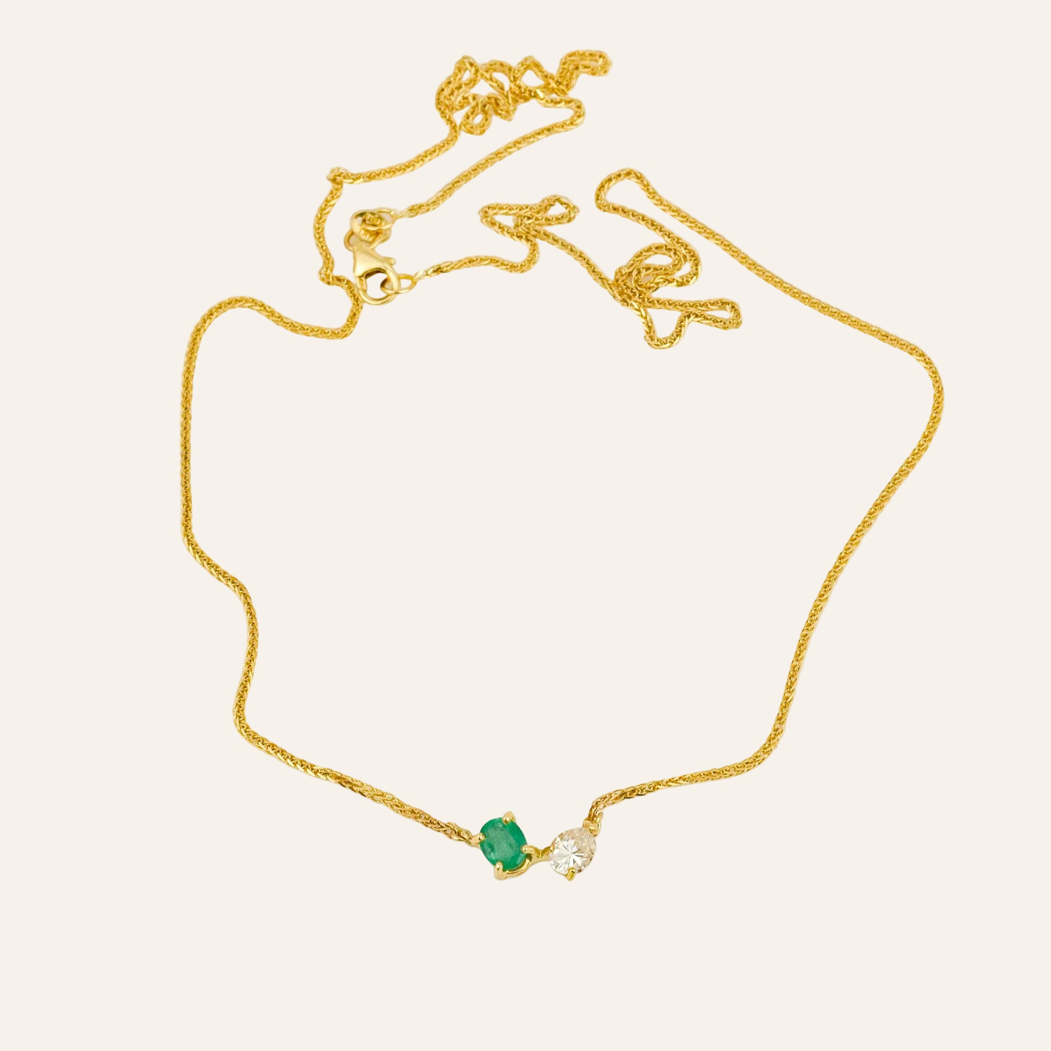 Emerald and Diamond Moi & Toi Conversion Necklace