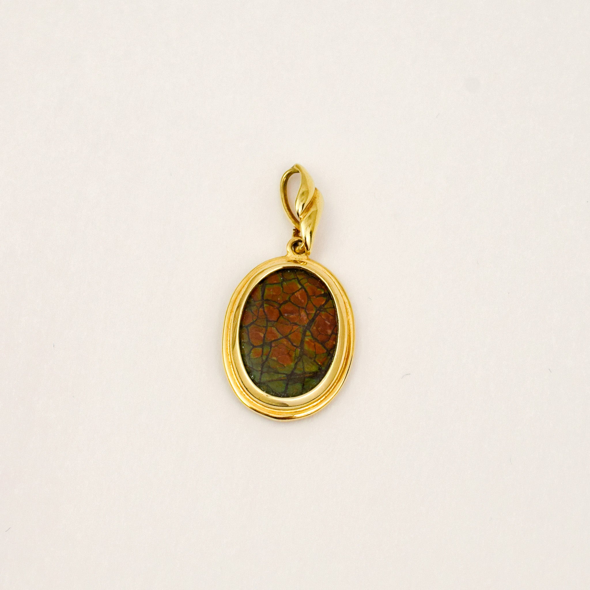 Bezel Set Ammonite Pendant