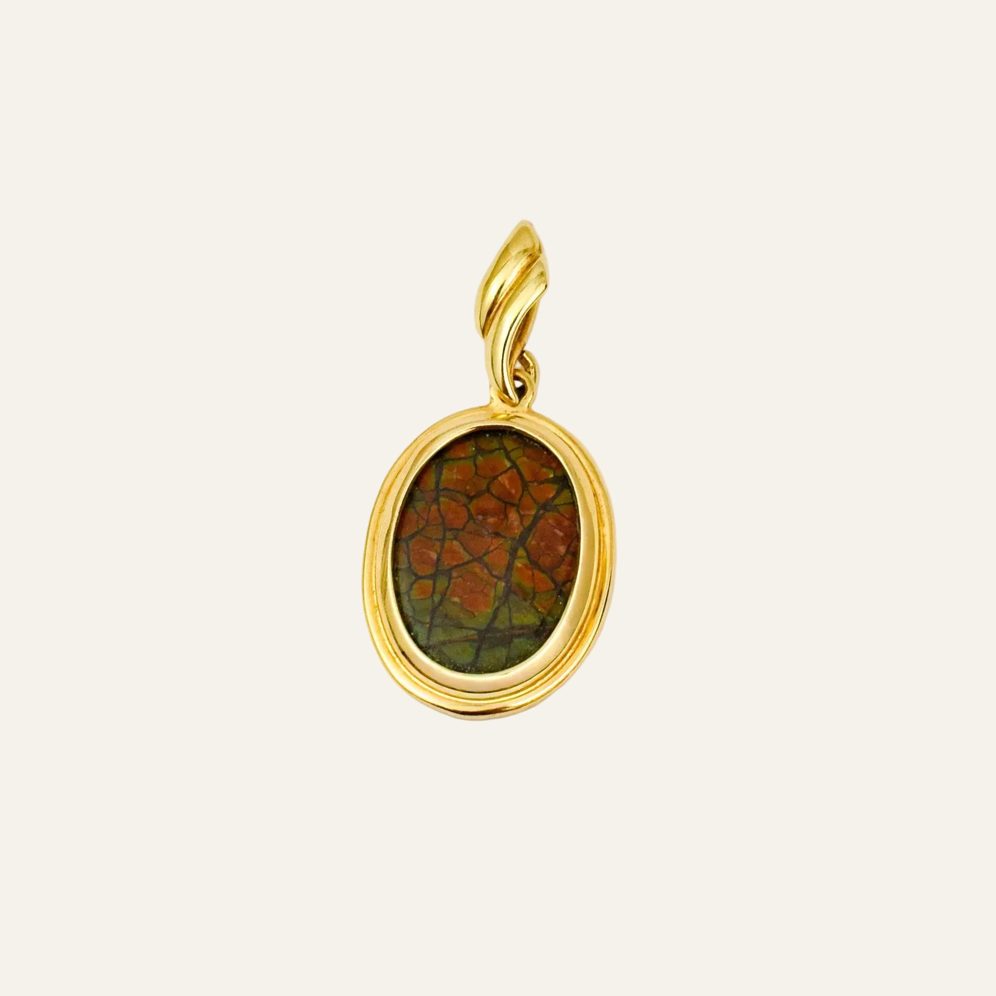 Bezel Set Ammonite Pendant