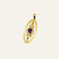 Antique Amethyst and Seed Pearl Pendant