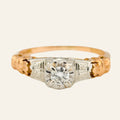 Antique Two-Tone Diamond Engagement Ring