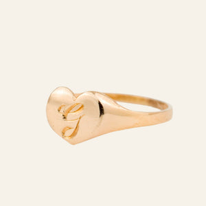 Baby 'G' Heart Signet Ring