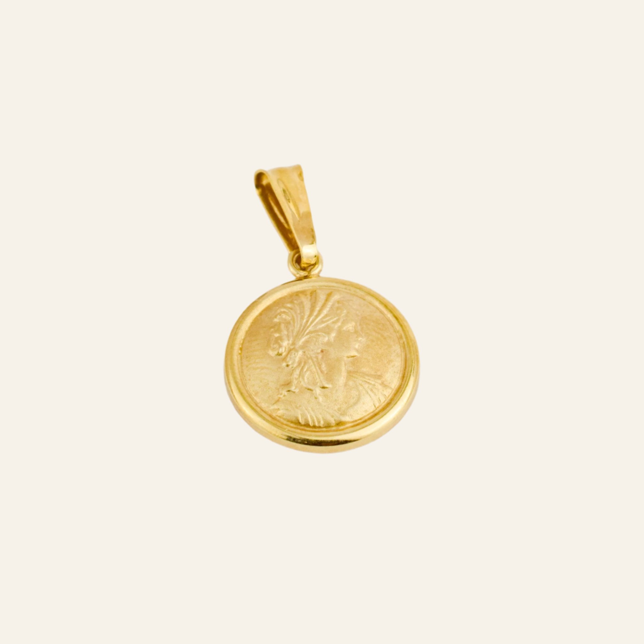 Gold Cameo Charm