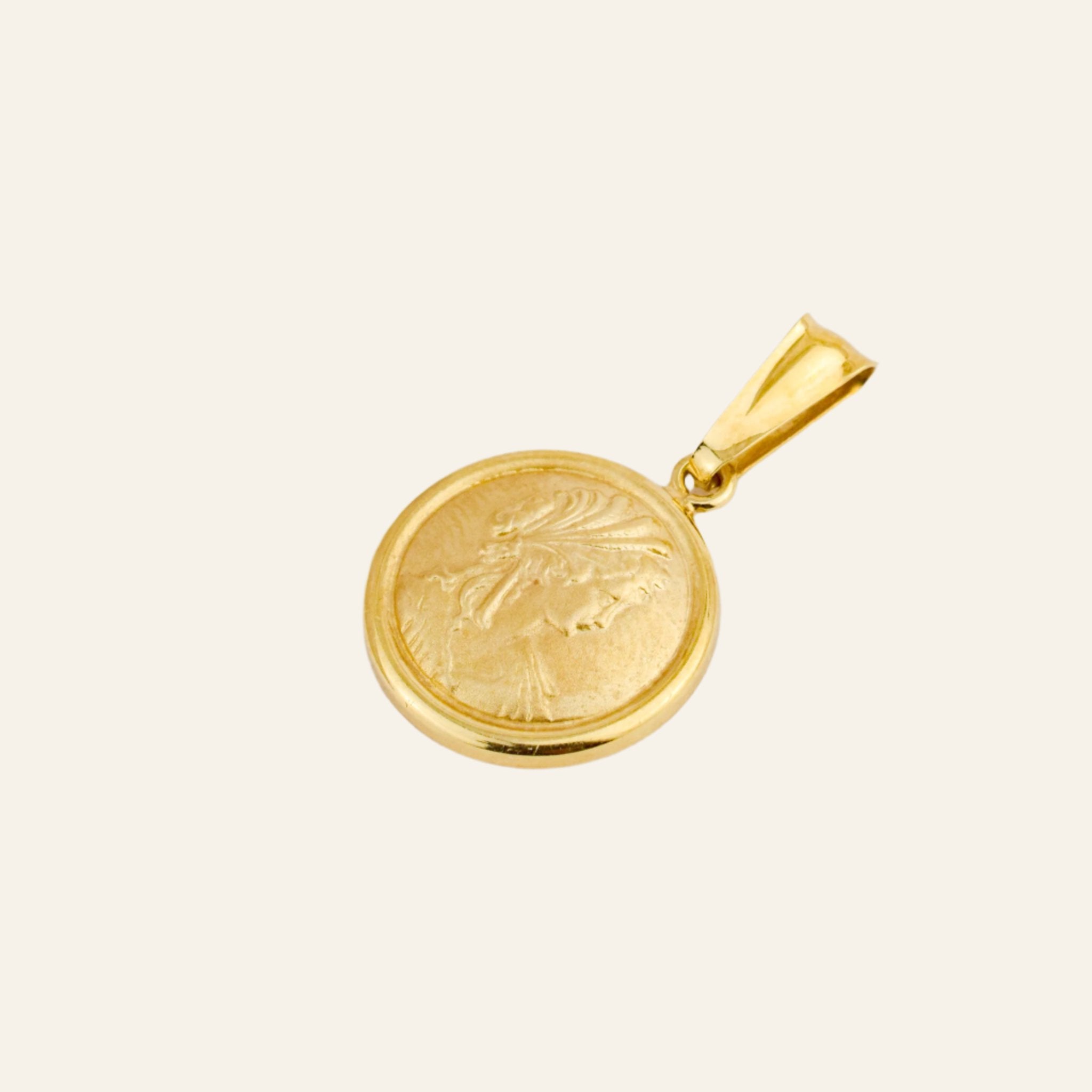 Gold Cameo Charm