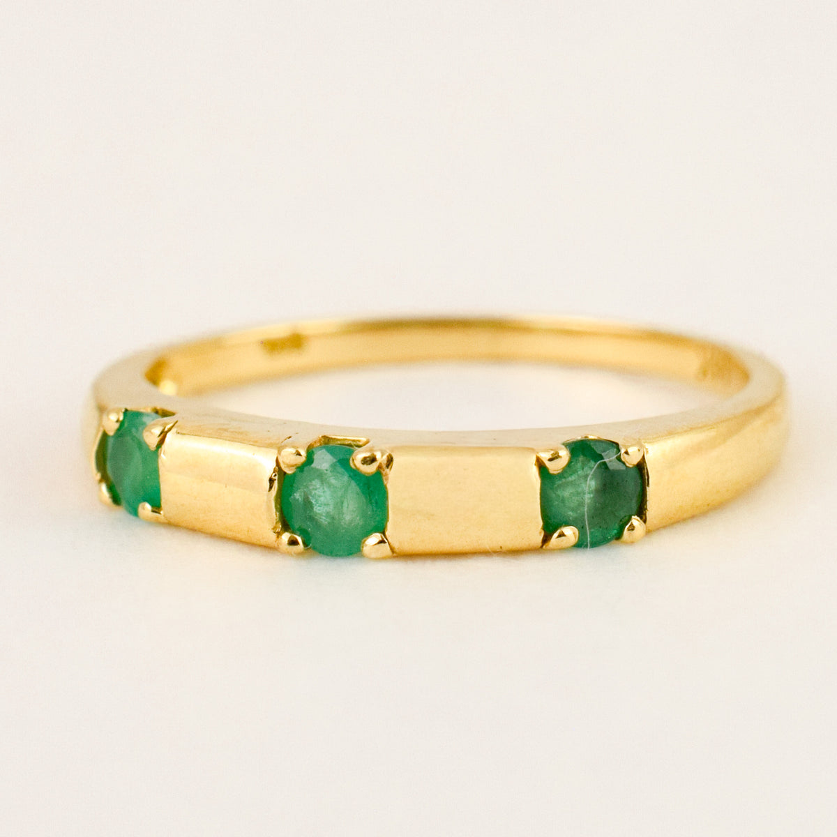 3 Emerald Ring