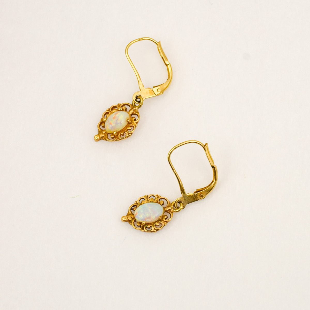 Romantic Opal Drop Hoops