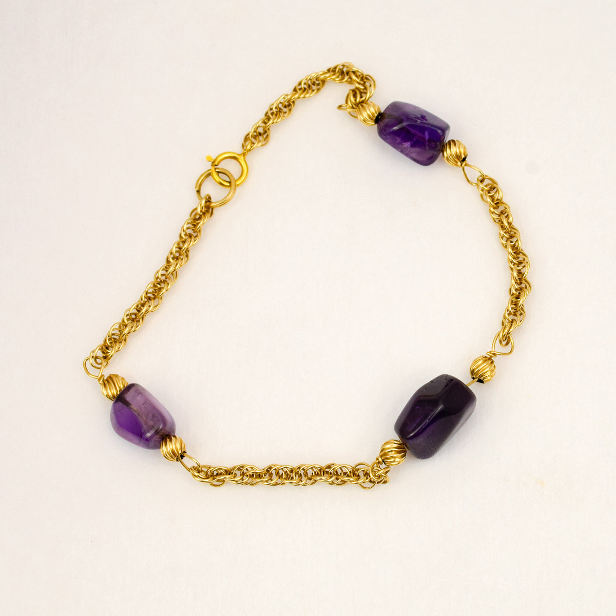 8" Amethyst Rope Bracelet