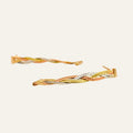 Tri-Tone Braided Earrings