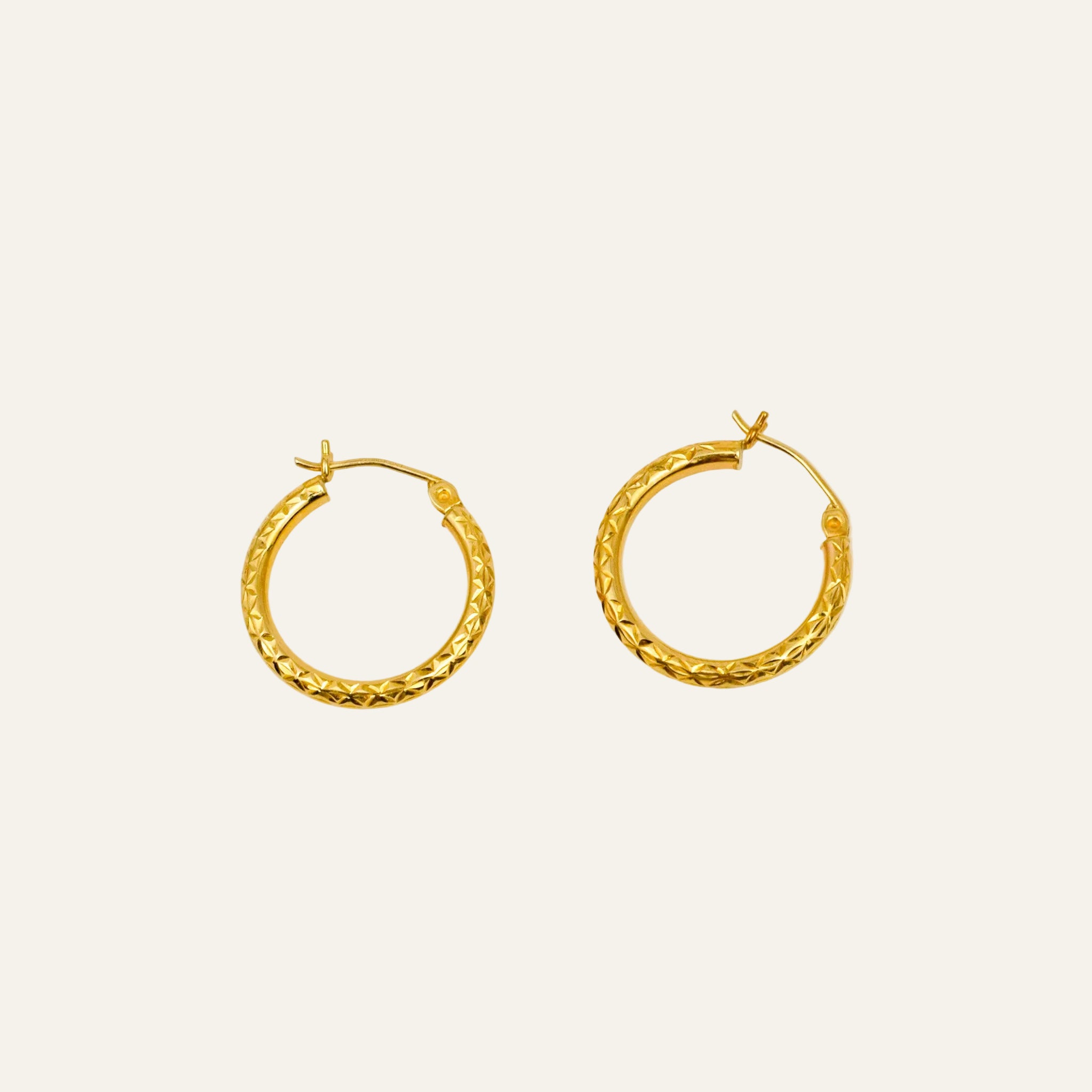 20.5mm Diamond Cut Hoops