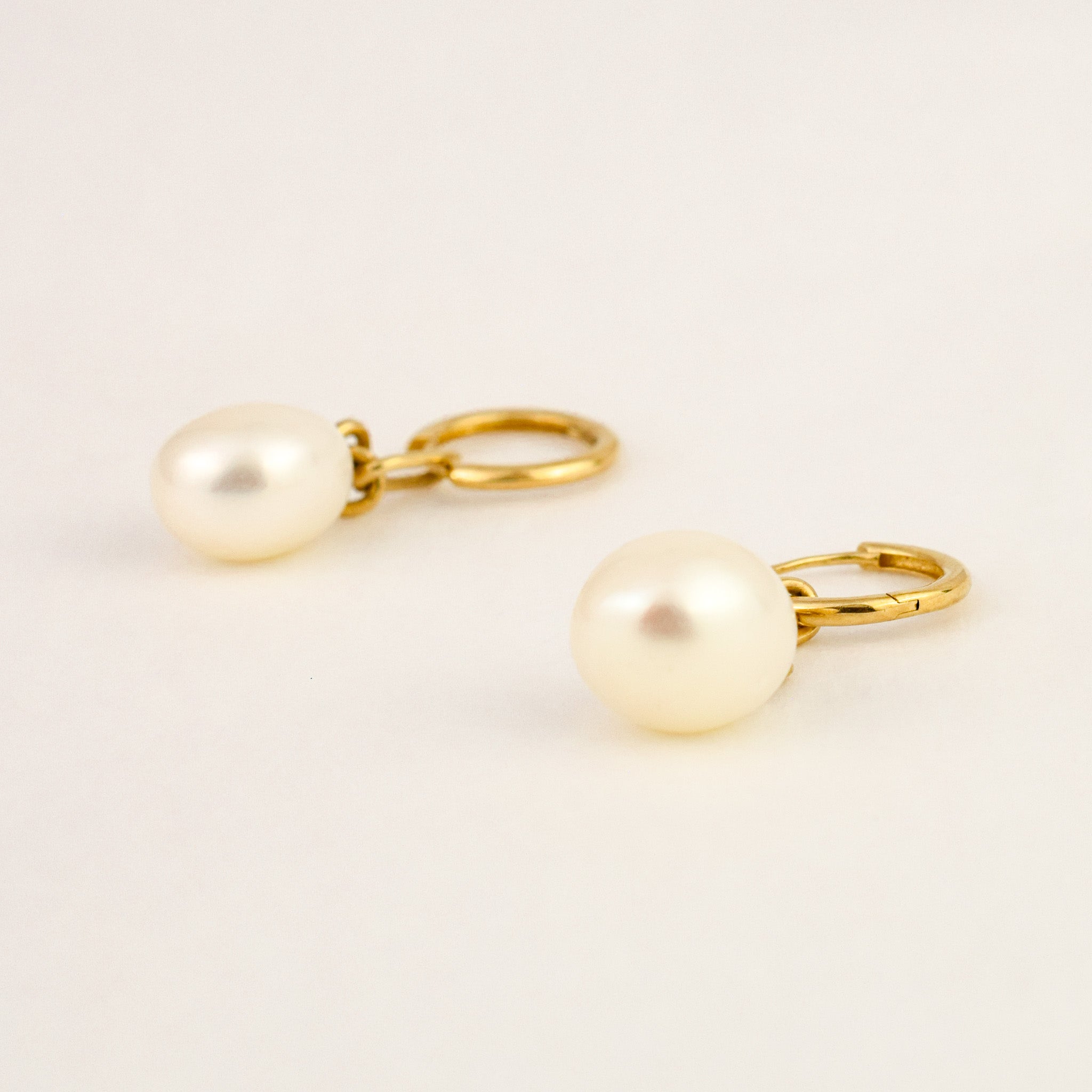 Pearl Hoop Earrings