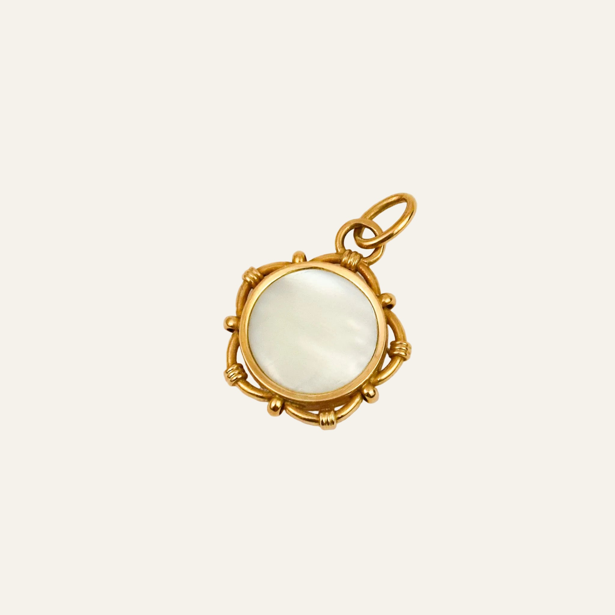 Bezel Set Mother of Pearl Pendant