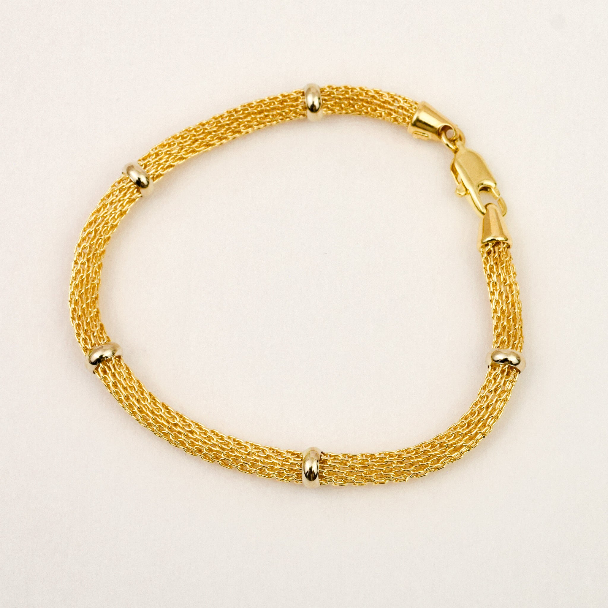 6.5" Mesh Gold Bracelet