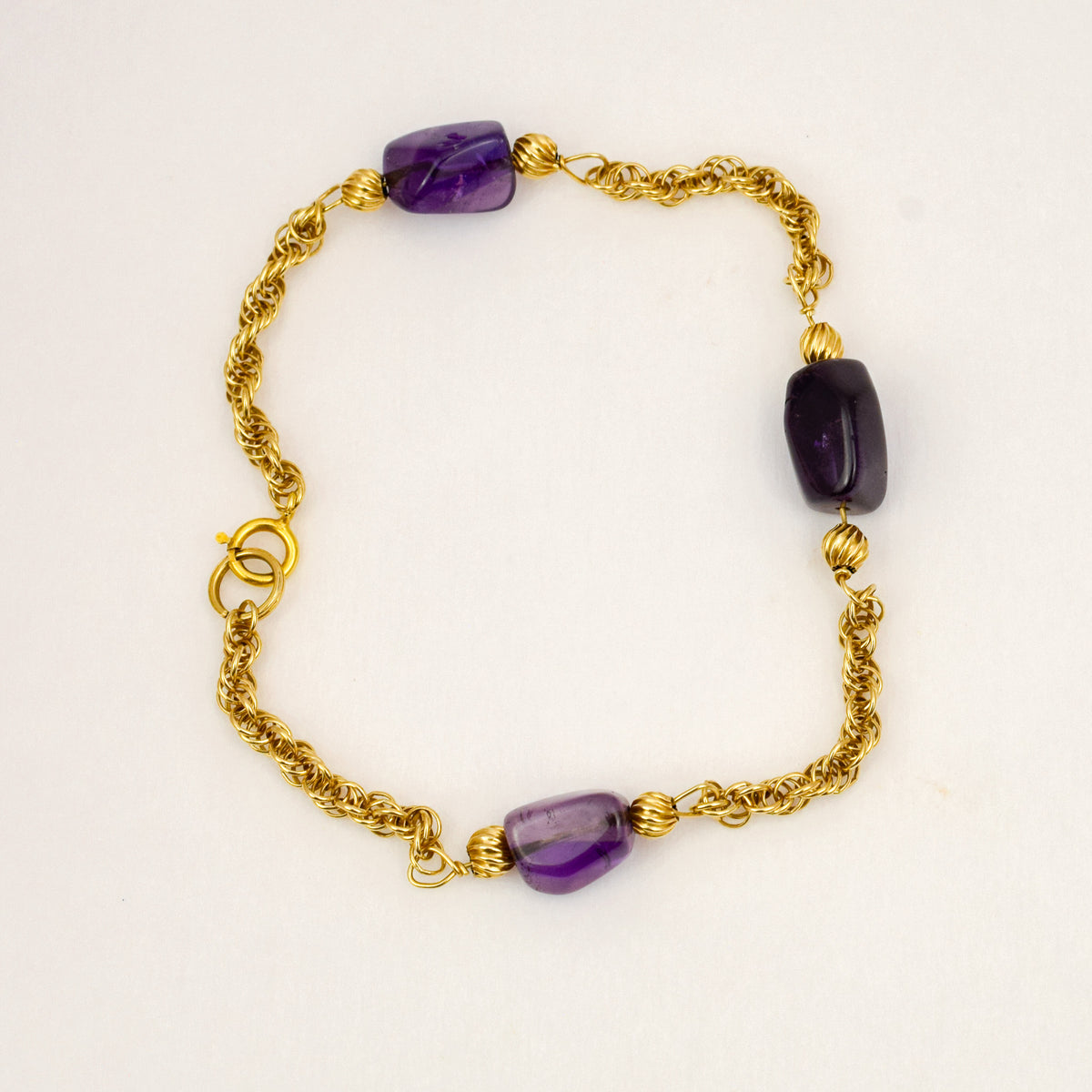 8" Amethyst Rope Bracelet