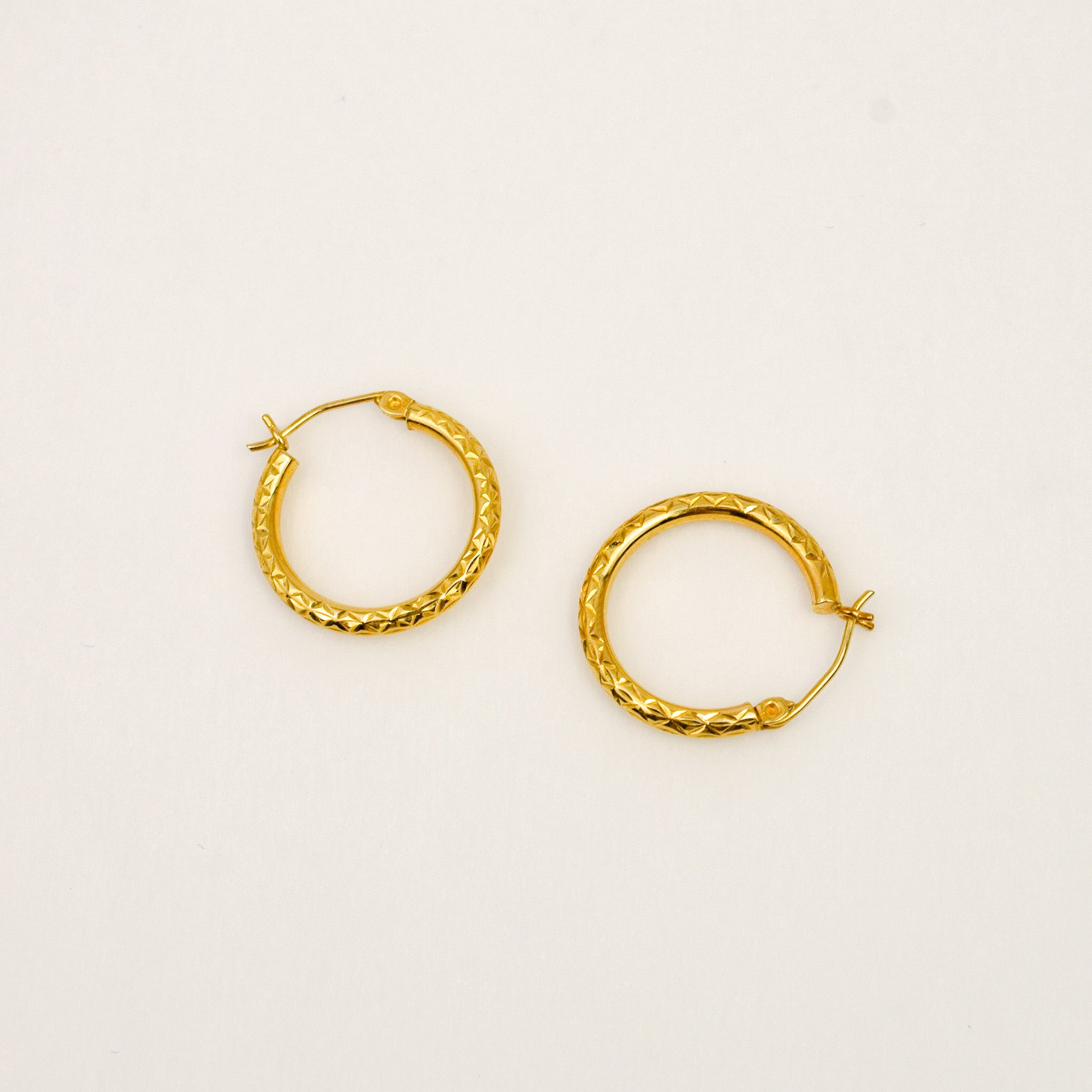 20.5mm Diamond Cut Hoops