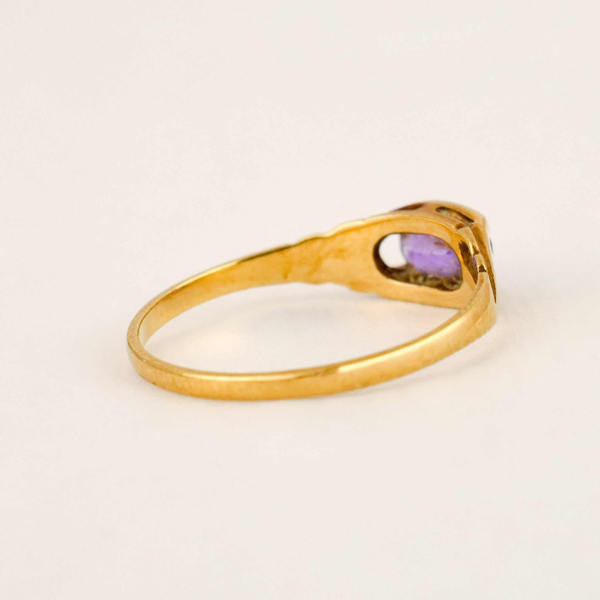 Solitaire Amethyst Ring