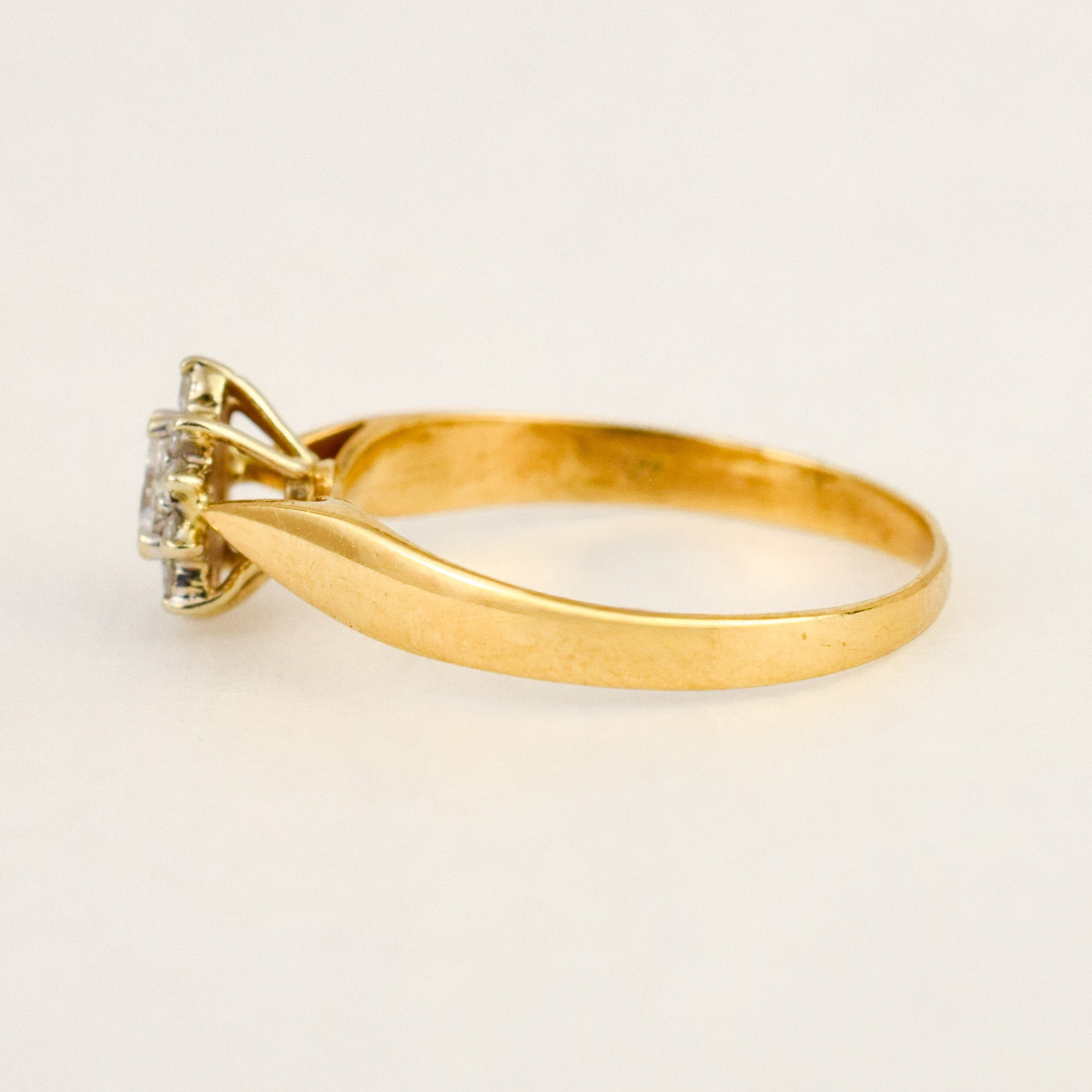 Pear Diamond Cluster Ring