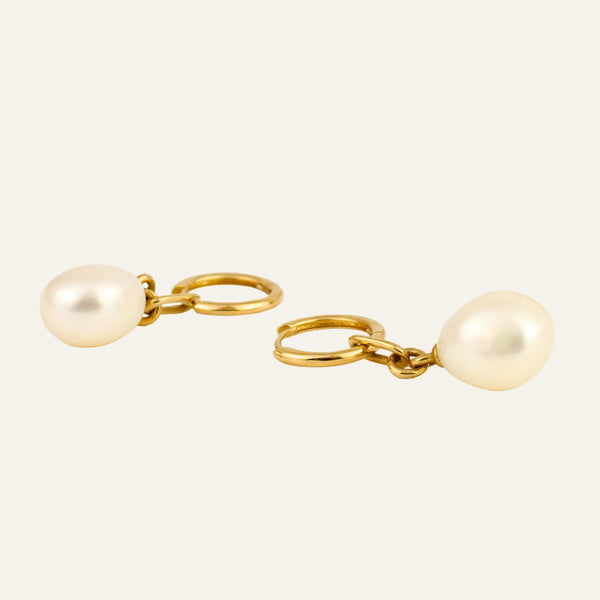 Pearl Hoop Earrings