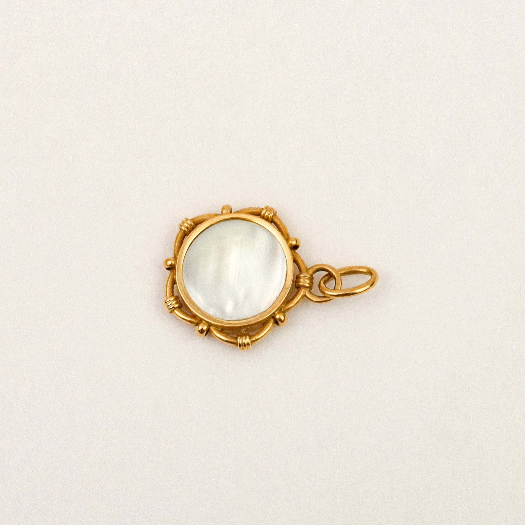 Bezel Set Mother of Pearl Pendant
