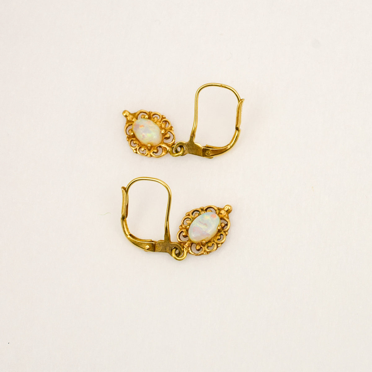 Romantic Opal Drop Hoops