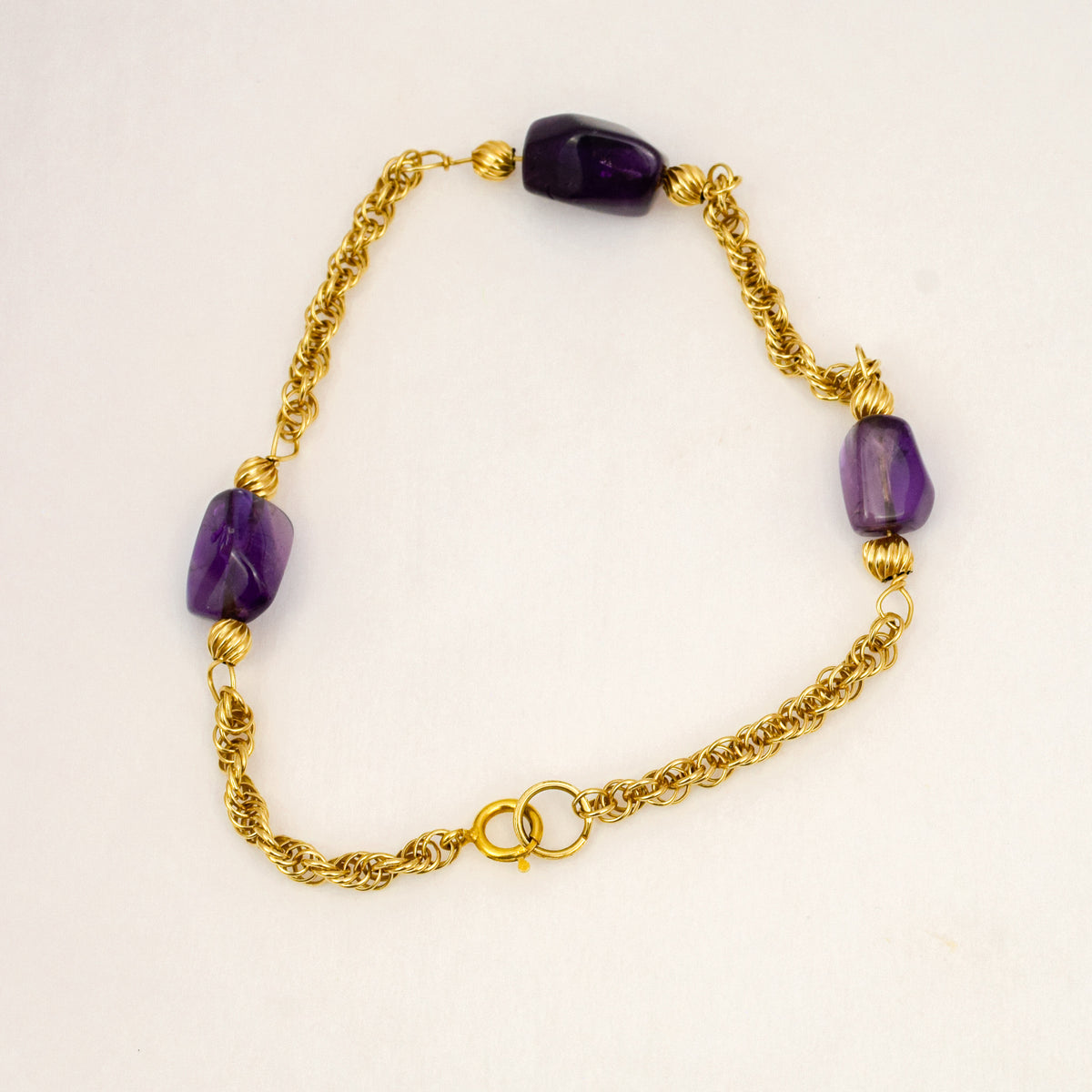 8" Amethyst Rope Bracelet