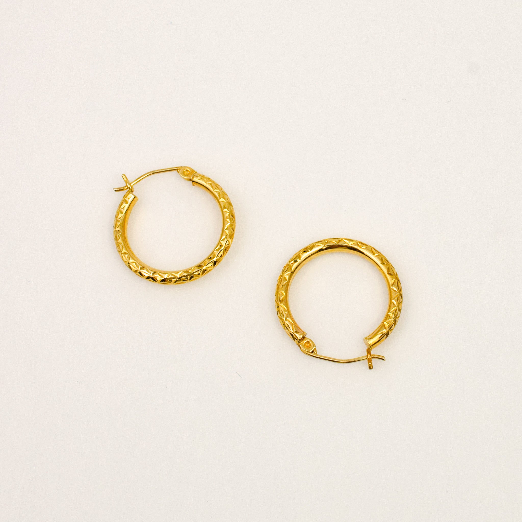 20.5mm Diamond Cut Hoops
