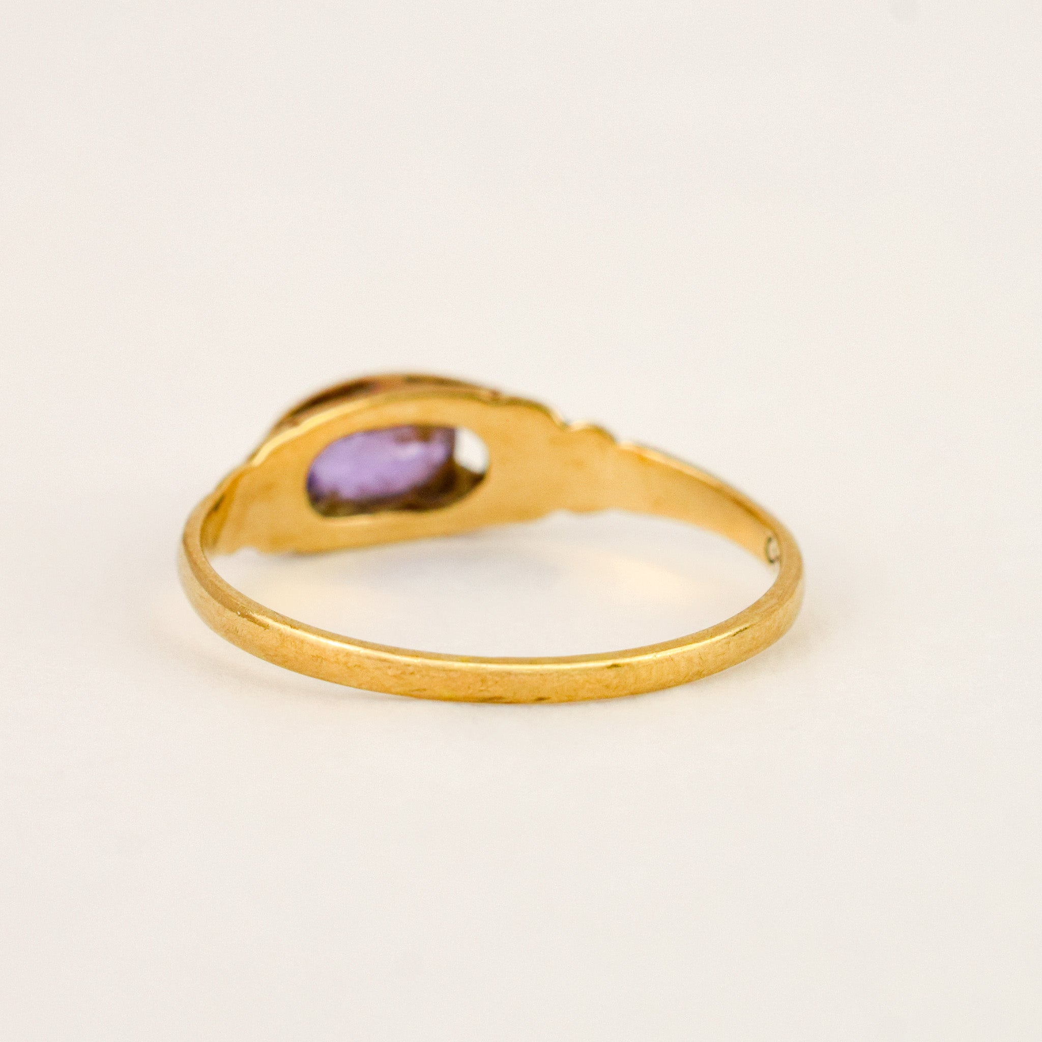 Solitaire Amethyst Ring