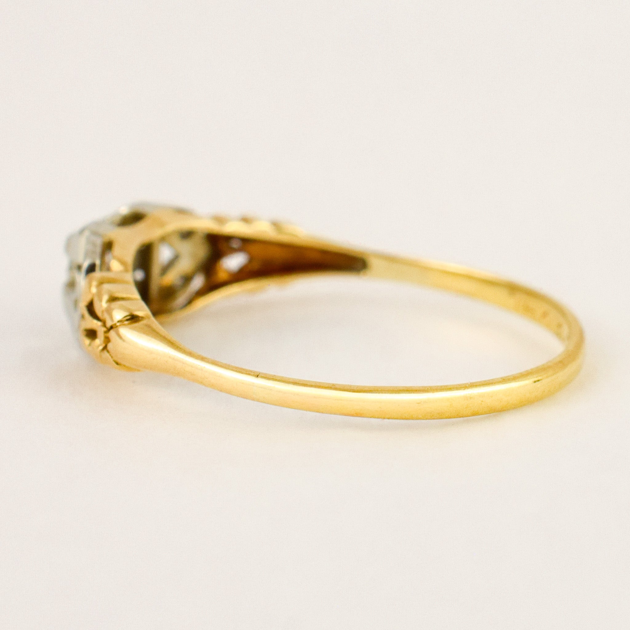 Floral Motif Diamond Engagement Ring