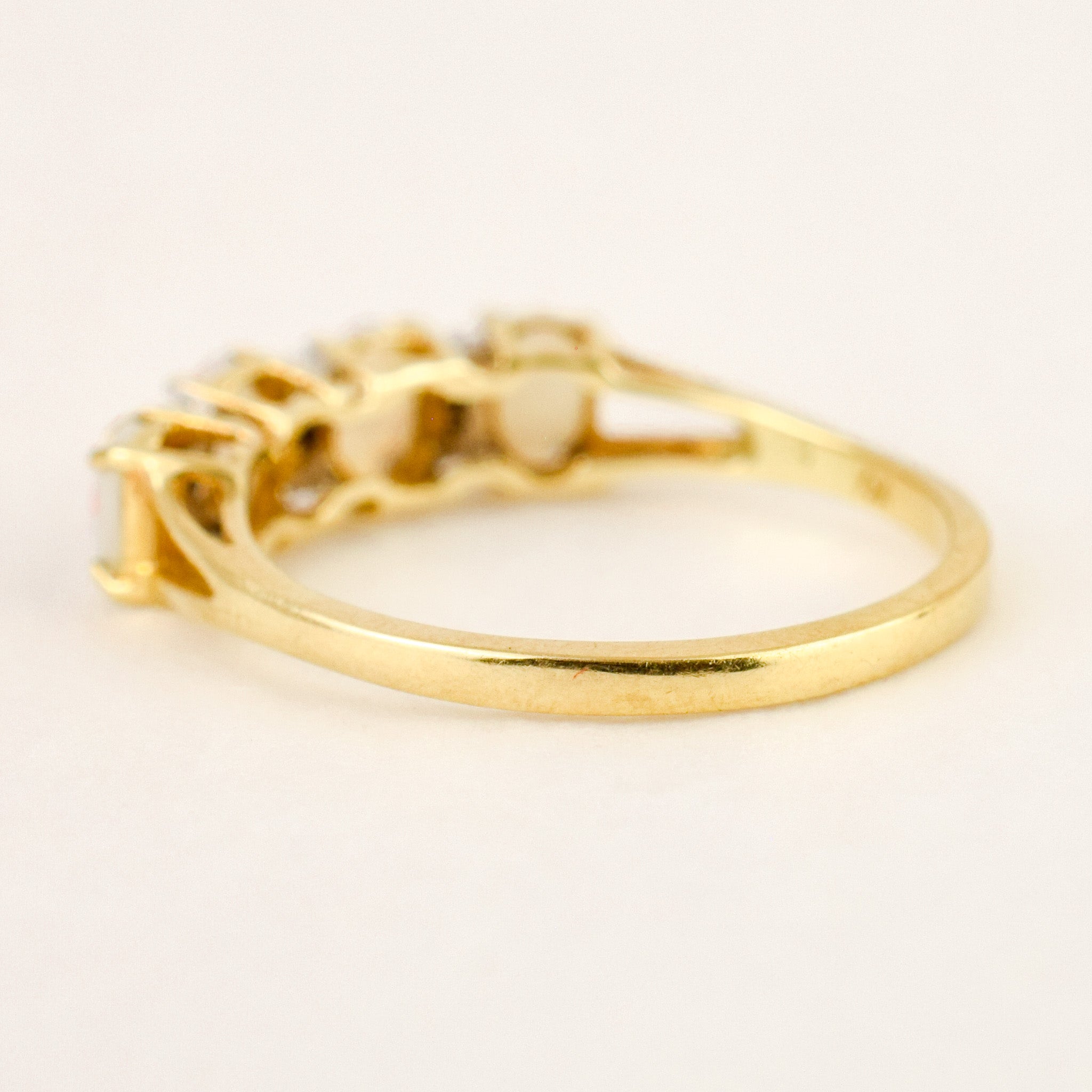 4 Opal and Diamond Band