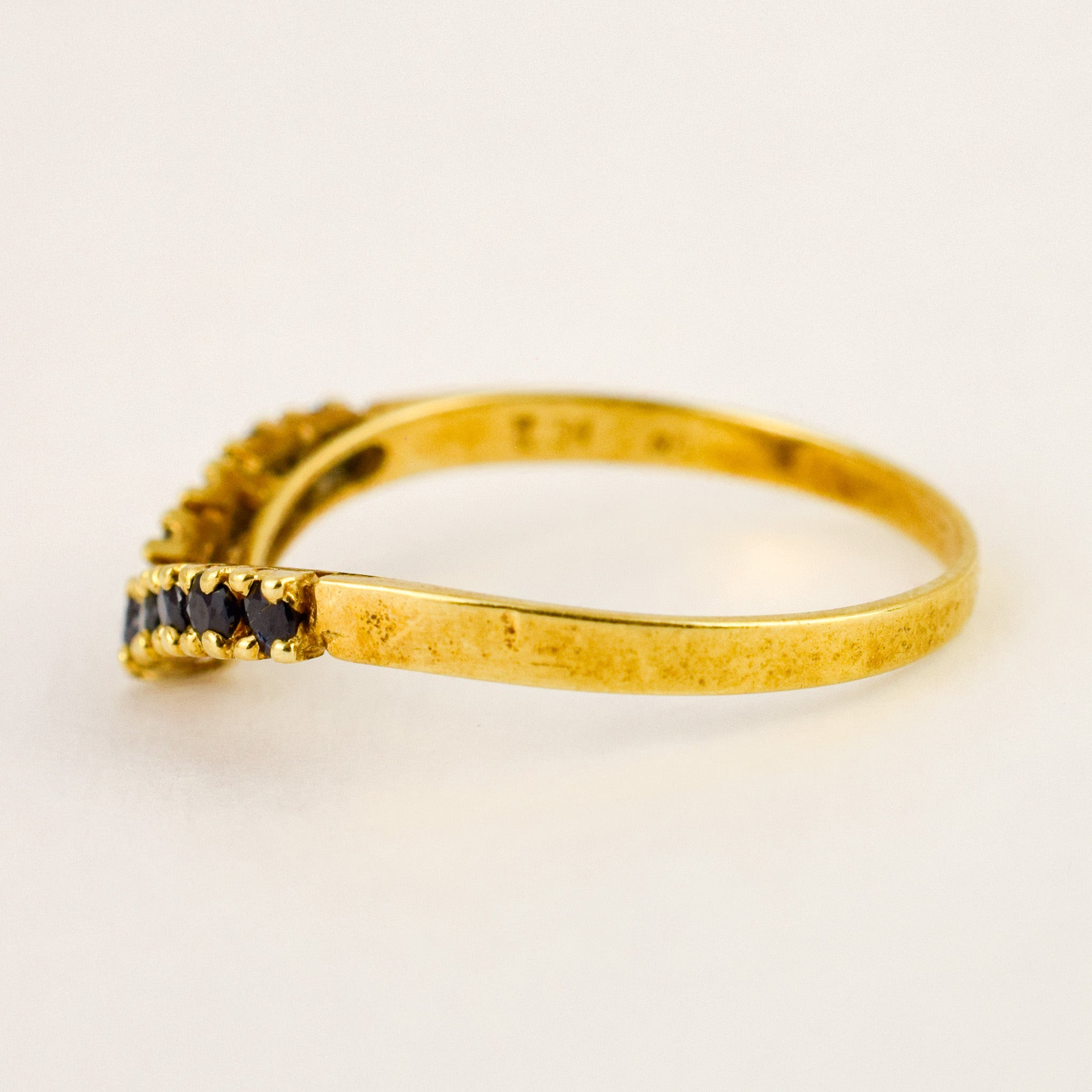 Sapphire Wishbone Ring